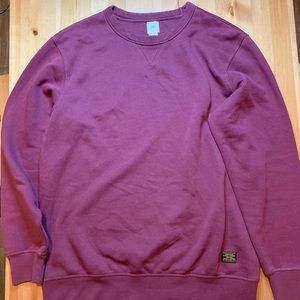 H&M Mens Maroon Crewneck Pullover Sweater, Size M